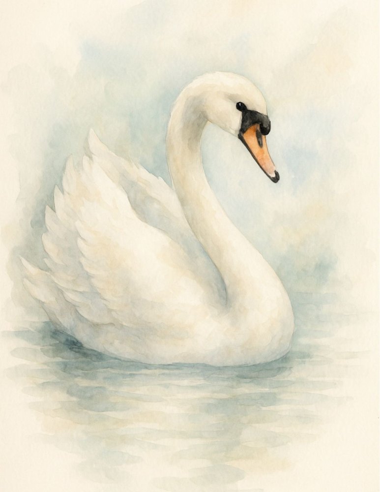 Лебеди и вороны